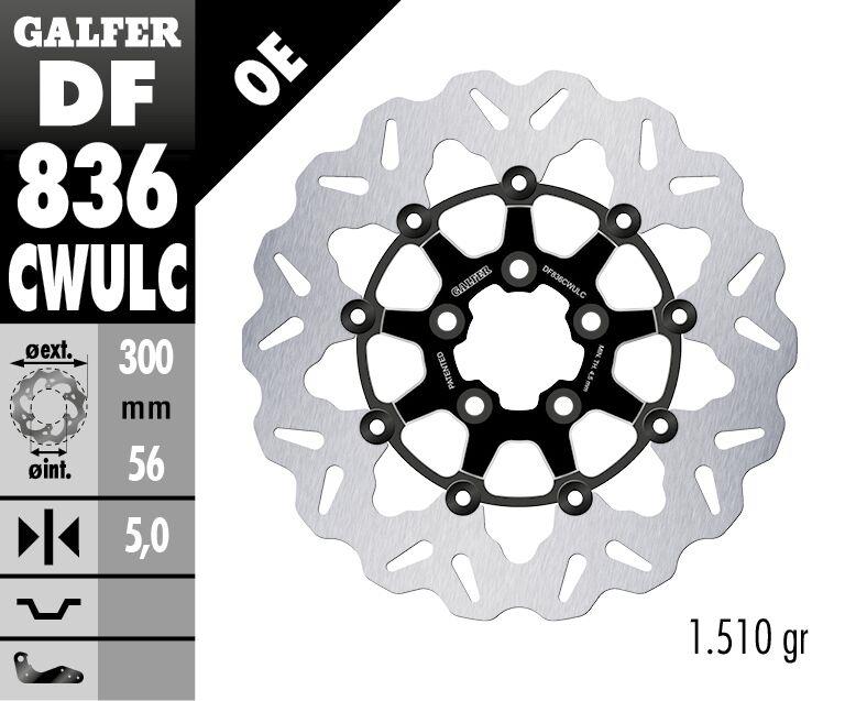 Galfer Brake Rotors For Harley Davidson FLFBS 1868 2008-2024 DF836CWULC