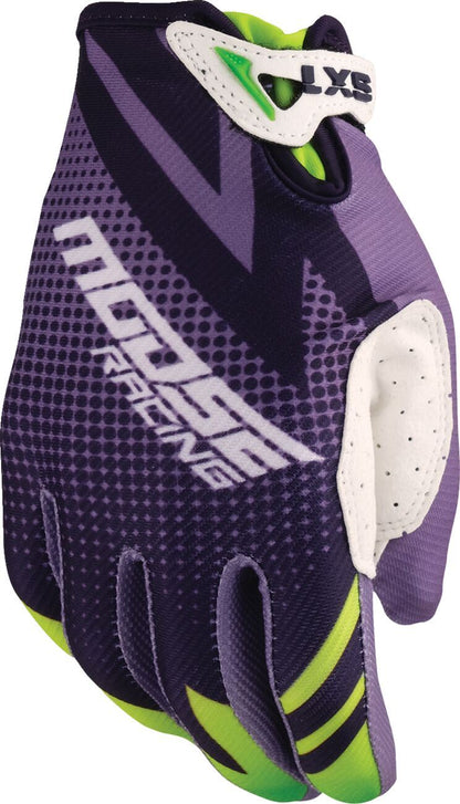 Moose Racing Gloves Youth Sx1 Purple/Green