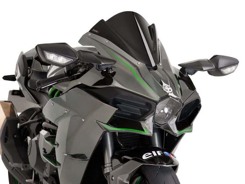 PUIG Z-Racing Screen Black for Kawasaki Ninja H2 15-20 7631N
