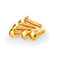 PUIG M5 Domed Screws 20mm x 6 Yellow Universal 0550G
