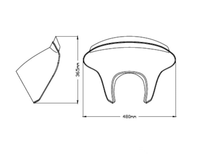 Puig Batwing Sport Screen Light Smoke 5188C