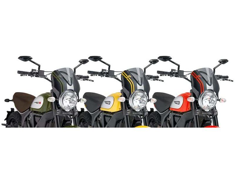 Puig Retrovision Carbon Look Semi Fairing And Screen Dark Smoke 7654C