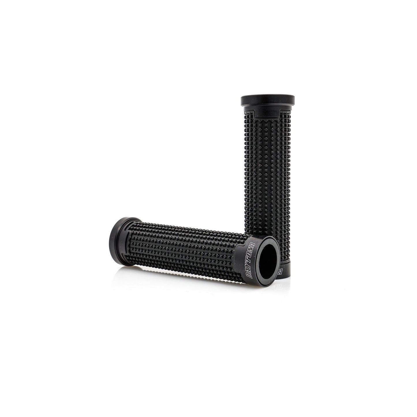Daytona Grippy Grip GGDM-Cross Grips Black-Silver 7/8 Open Ends Pair 80914