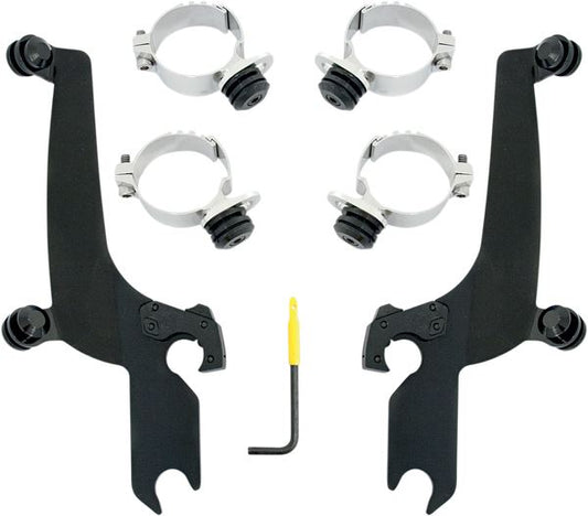 MEMPHIS SHADES Windshield Mounting Kit Black Complete MEB1922
