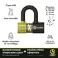 Auvray U-Lock Xtrem Mini Alert Universal Disc Lock 120db Alarm Yellow 2AXTRAUV