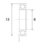 BLACK BEARING Bearing B3 6X13X5MM UB-686-B3