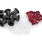 PUIG Anodized Screen Screw Set w/ Silentblocks Red Universal 0957R