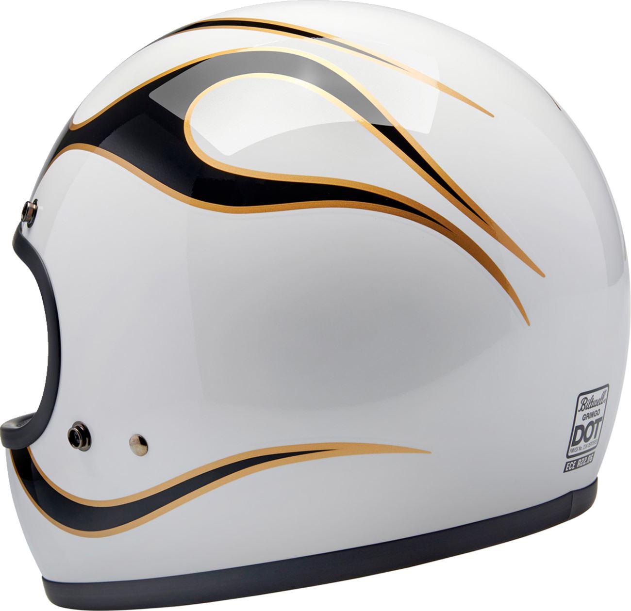 BILTWELL Gringo White/Black Motorcycle Helmet