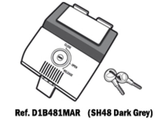SHAD SH48 Replacement Locking Mechanism (Dark Grey) D1B481MAR