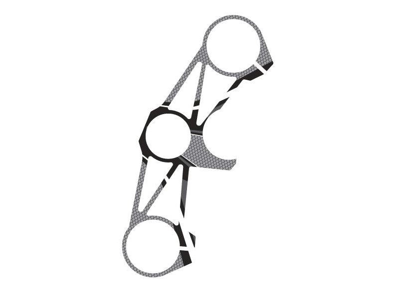 PUIG Radikal Yoke Protector Grey for Kawasaki ZX-6R 636 13-23 3478U