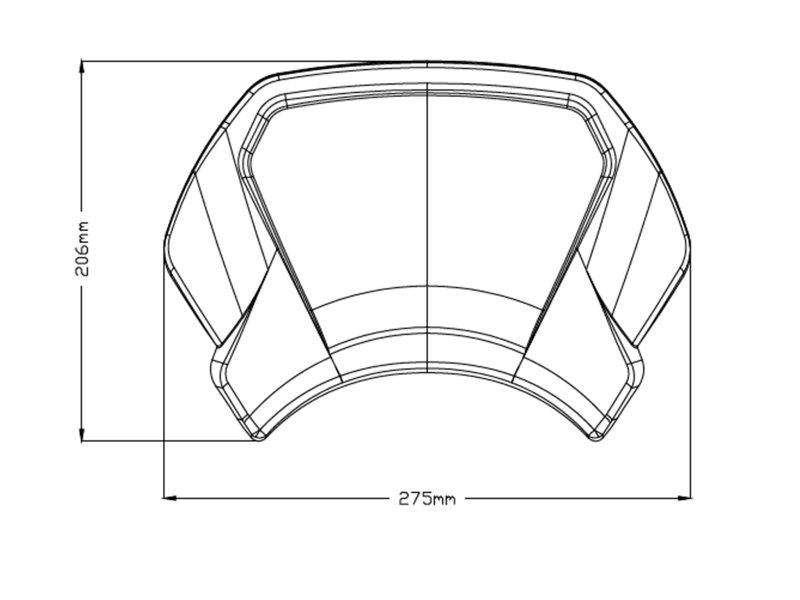 PUIG Aluminium Fly Screen Black for Harley Davidson Sportster Forty Eight XL1200X 15-20 20400N