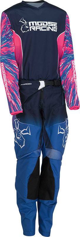 Moose Racing Jersey Youth Agroid Pink/Blue 24 Model