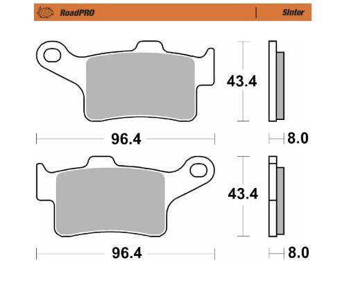 Moto-Master Sintered Metal Brake Pads For Harley FLHTCUTG 1868 2019-2025 417401
