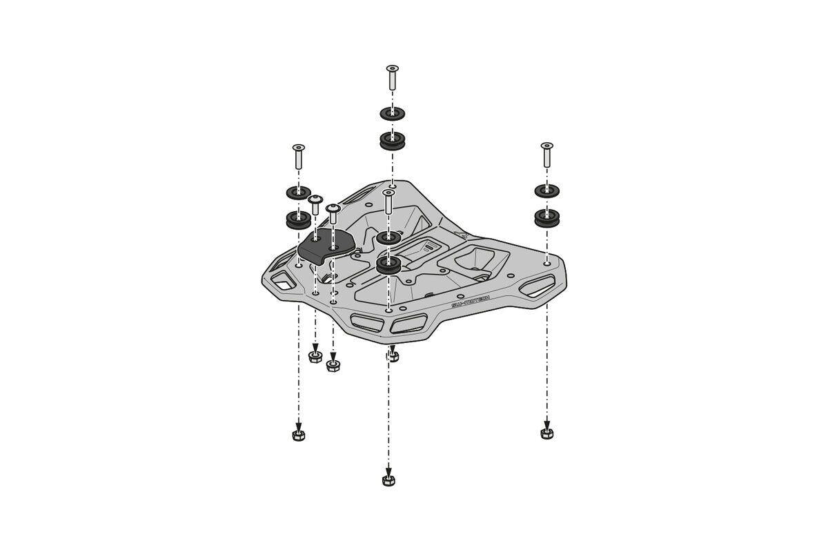 SW-MOTECH Street Rack to fit Kawasaki Z650 / Ninja 650 16- GPT.08.866.16001/B