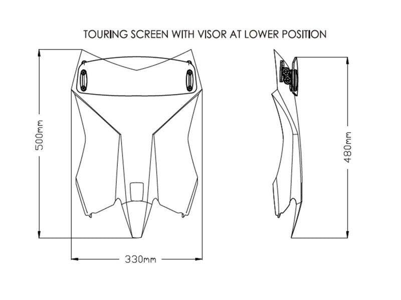 Puig Touring Screen With Extender Light Smoke 21512N