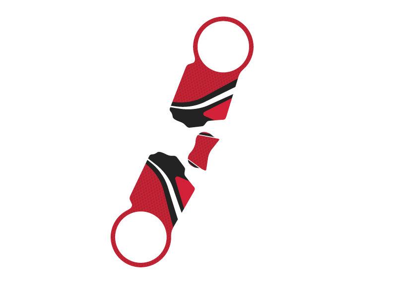 PUIG Radikal Yoke Protector Red for Honda CBR1000 RR Fireblade 04-07 6965R
