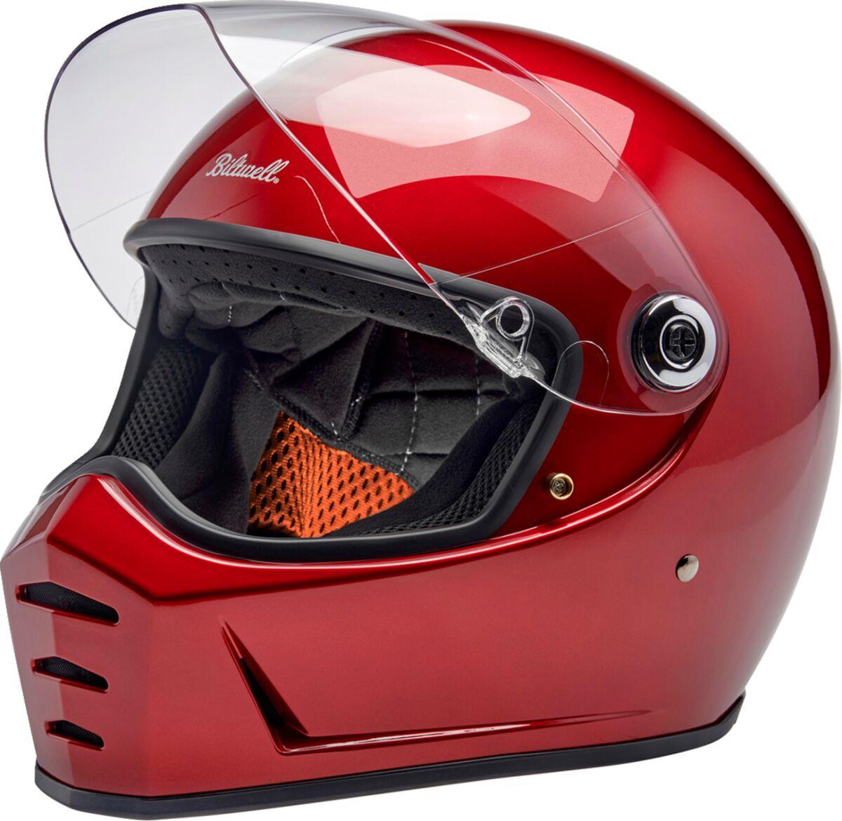 BILTWELL Lane Splitter Red Motorcycle Helmet