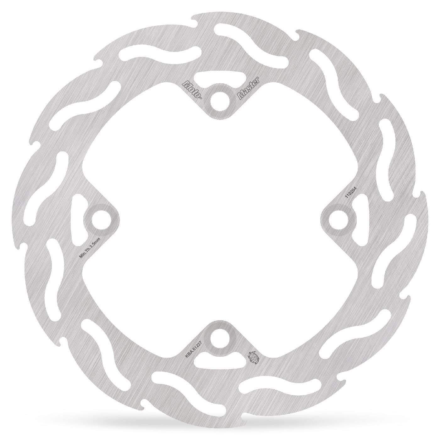 Moto-Master Flame Series Fixed Rotor For Honda CBR 125 R 1991-2016 Silver 110204