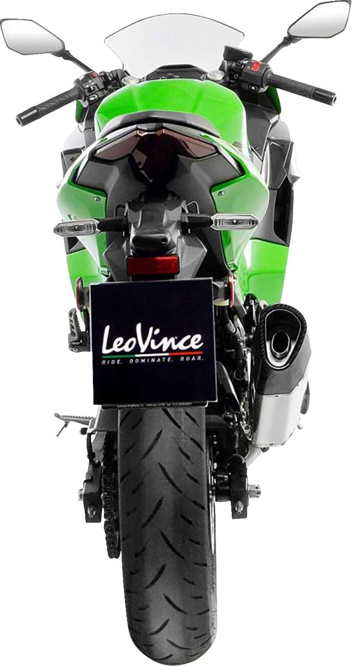 Leovince Muffler Lv-14 For Kawasaki Ninja 500 ABS 19-24 Silver Stainless Steel 15607u