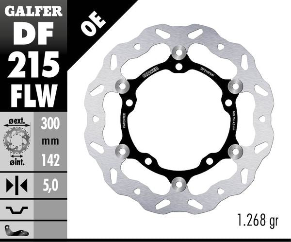 GALFER Brake Rotor Full-Floating Wave® Two Piece (Floating) DF215FLW