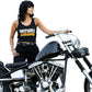 Biltwell Women's Surf Tank Top Black Casual Racerback Polyester