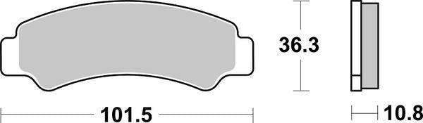 Sbs SI Offroad Sintered Brake Pads For CF Moto CFORCE 520 EFI 2018-2021 986SI