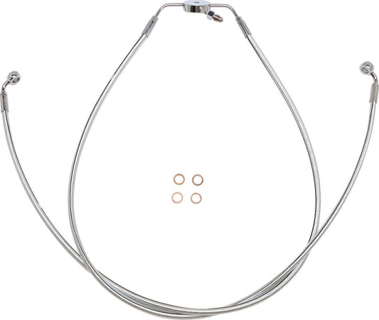 Magnum Shielding Lower Brake Line Assemblies For Harley FXLRS 1923 16-24 37024