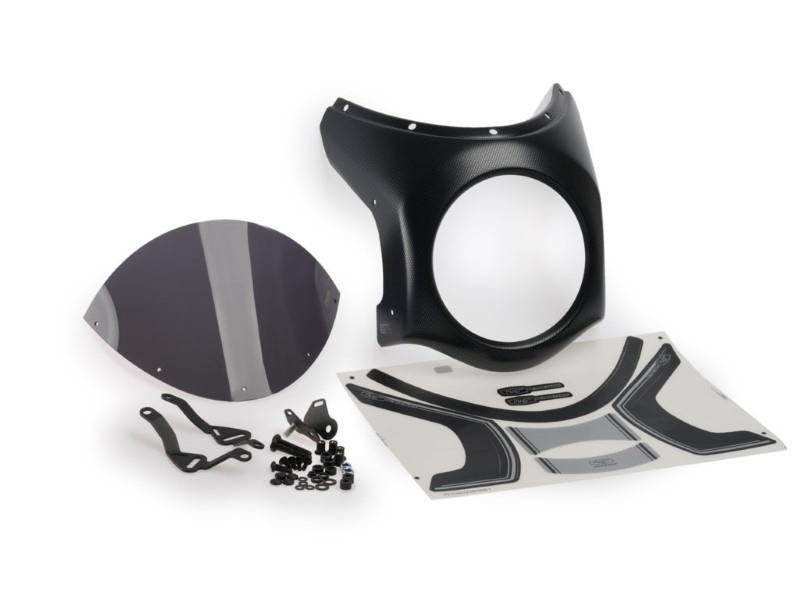 Puig Retro Carbon Look Semi Fairing And Screen 195mm Dark Smoke 5658W