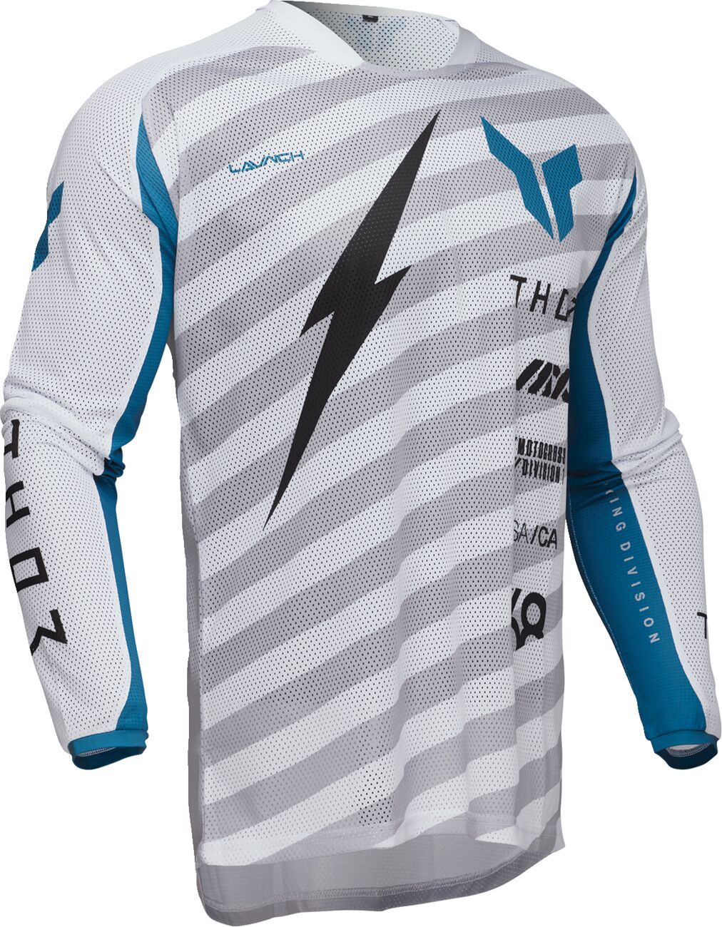 THOR LAUNCHMODE Vented Raid Jersey WHITE/GREY 2024 Model