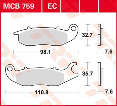 Trw All Round Sintered Metal Brake Pads For Honda XL 750 2004-2026 MCB759