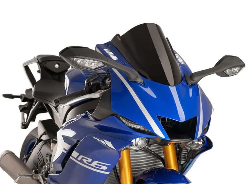 PUIG Z-Racing Screen Black for Yamaha YZF R6/Race/R7 17-25 9723N