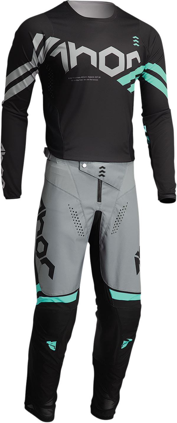 THOR Pulse Cube MX Motorcross Jersey Black/Mint 2023 Model