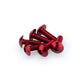 PUIG M5 Domed Screws 15mm x 6 Red Universal 0543R
