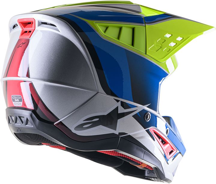 Alpinestars Supertech SM5 Sail Yellow & Blue Mx Helmet
