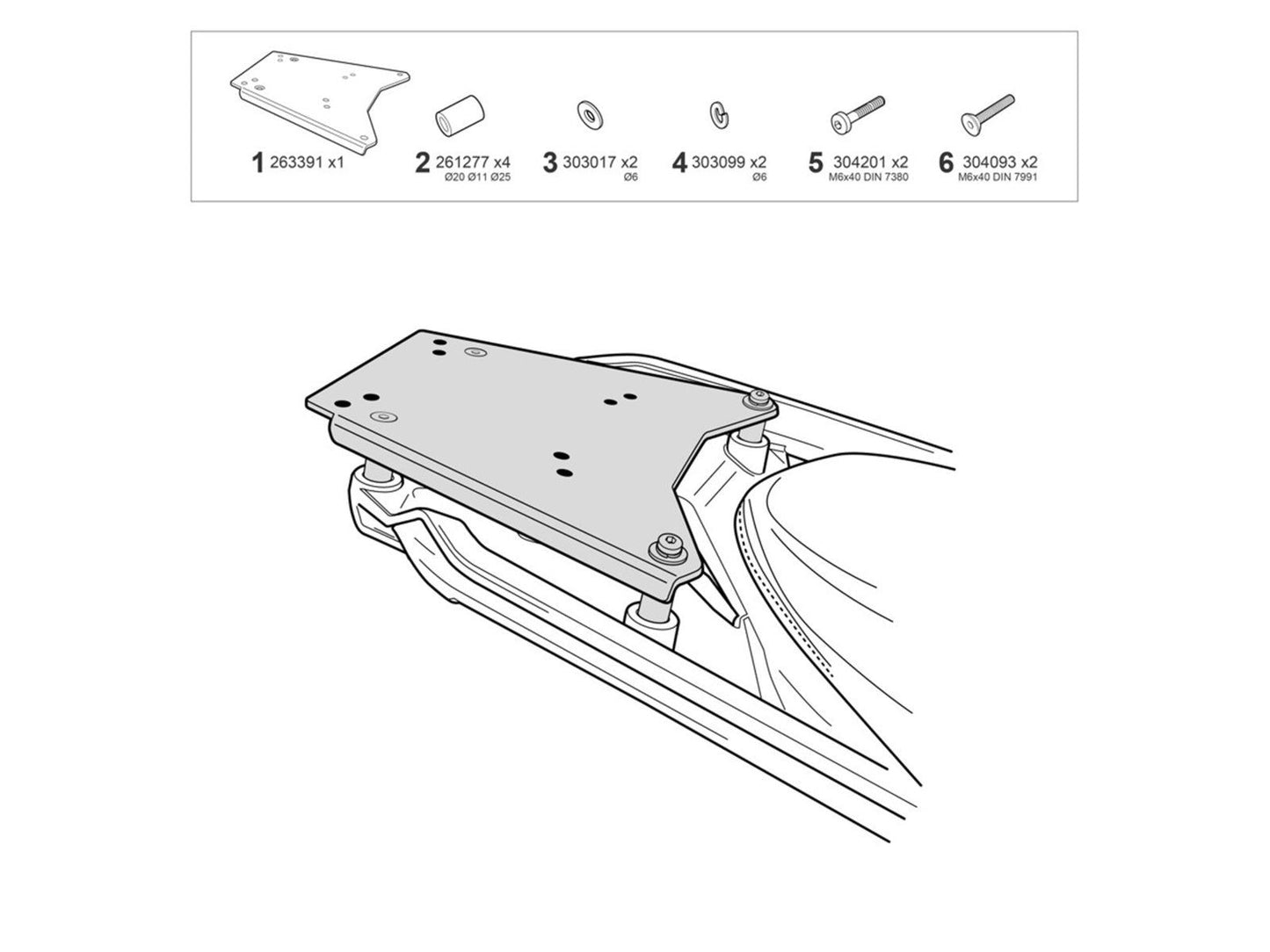 SHAD Top Box Fitting Kit to fit BMW R1300 GS 2023-2025