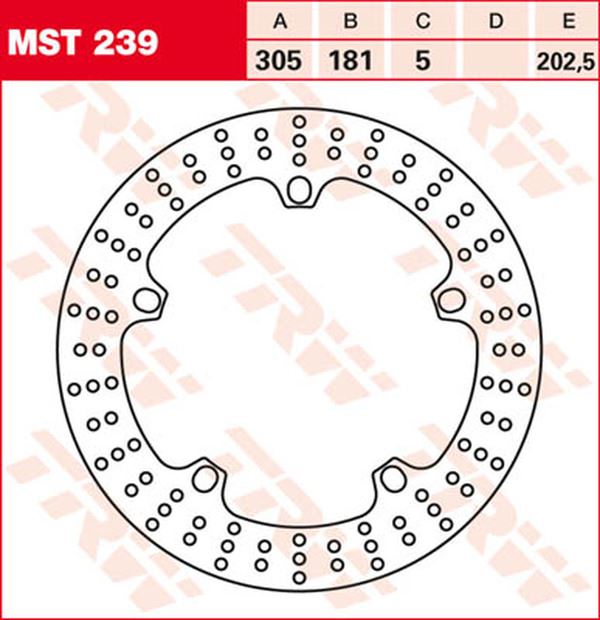 Trw Round Fixed Brake Rotor Larger Than 300mm For BMW R 1200 HP2 93-08 MST239