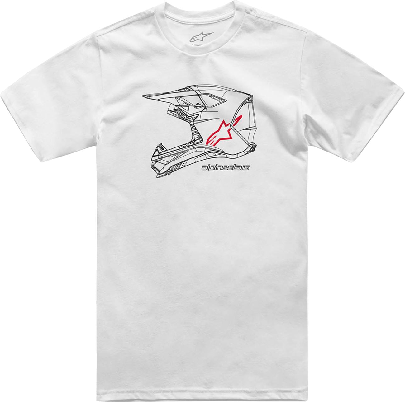 Alpinestars T-Shirt Mx Helmet Short-Sleeve White 24 Model