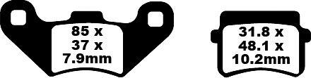 EBC R Series Heavy Duty Sindered Brake Pads For Fantic XMF 125 2010-2024 FA416R