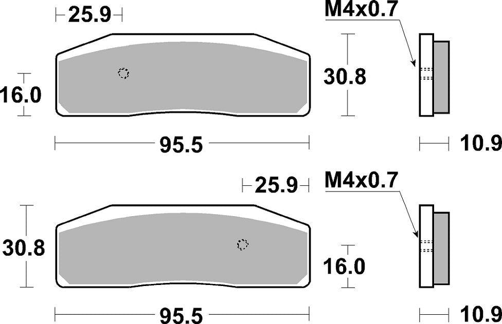Sbs DS Racing Dual Sintered Brake Pads Sintered Metal Set 950DS-1