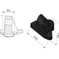 PUIG Rearview Mirror Adaptor LHS Black for Yamaha YZF R1/M/Race/R6/R7 16-25 3552N