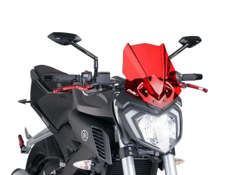 PUIG New Generation Sport Screen Red for Yamaha MT-125 14-19 7654R