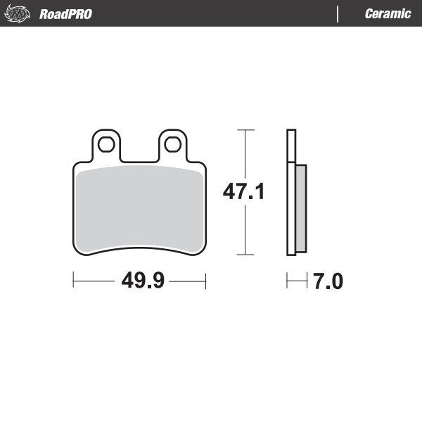 Moto-Master Ceramic Brake Pads For Yamaha XT 125 R 2005-2012 Ceramic Set 410804
