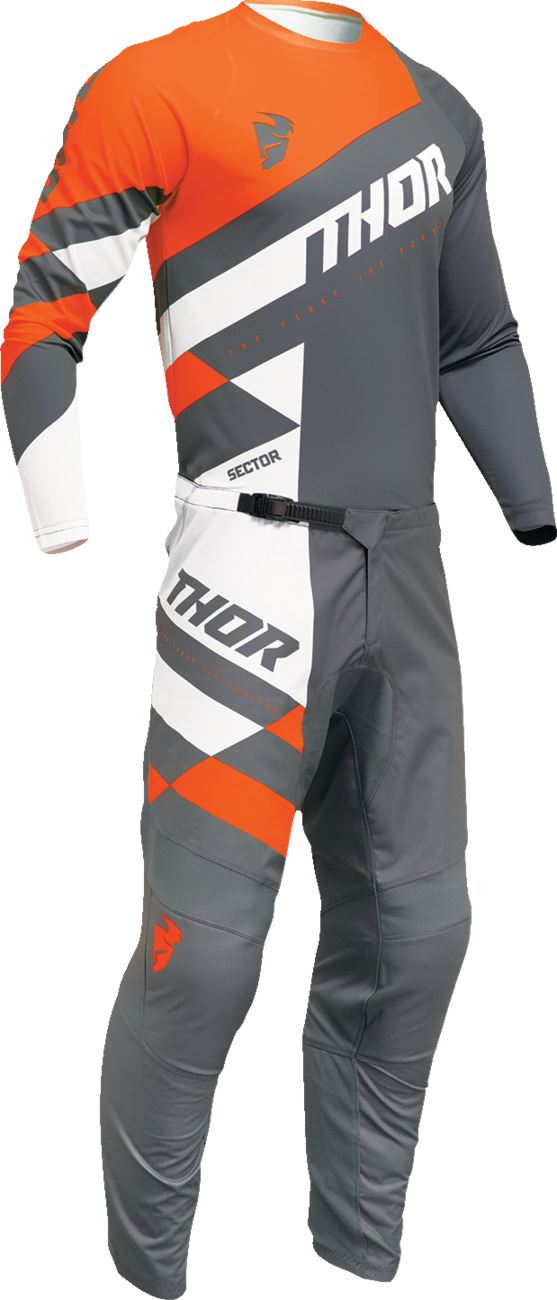 Thor Jersey Sector Checker Charcoal/Orange 24 Model