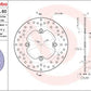 BREMBO BRAKE ROTOR FIXED SERIES ORO PRIME LINE RR 68B40780