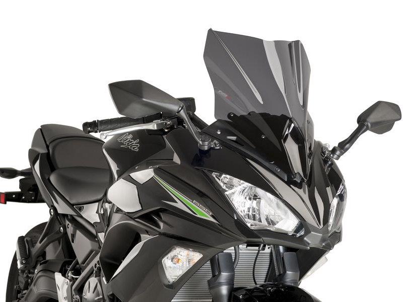 PUIG Racing Screen Dark Smoke for Kawasaki Ninja 650 17-19 9711F