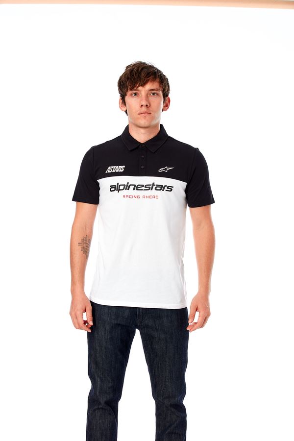 Alpinestars Paddock Polo Shirt Black White