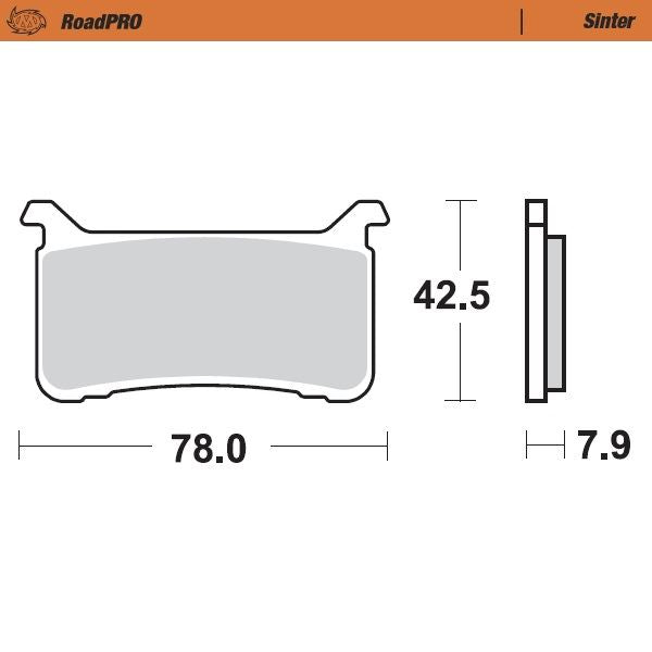 Moto-Master RoadPRO Sinder Brake Pad Front For Honda CB 1000 R 2017-2024 413101