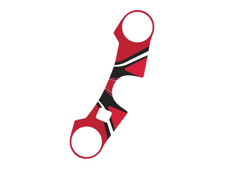 PUIG Radikal Yoke Protector Red for Suzuki GSX R 1000 05-06 6936R