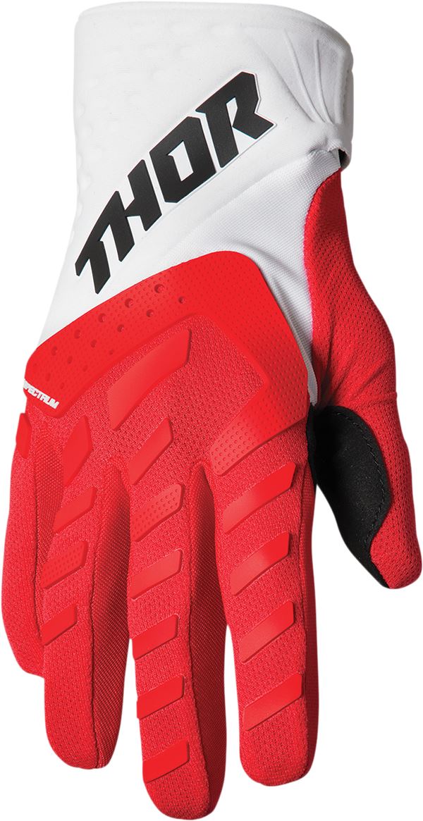 THOR Youth Spectrum MX Motorcross Gloves Red/White 2023 Model