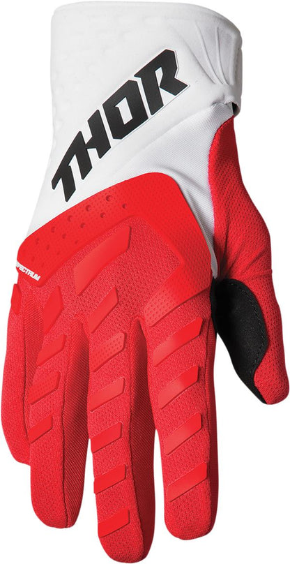 THOR Youth Spectrum MX Motorcross Gloves Red/White 2023 Model